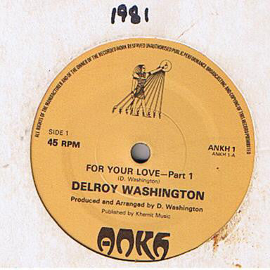 Delroy Washington - For Your Love - Used Vinyl Record 7"