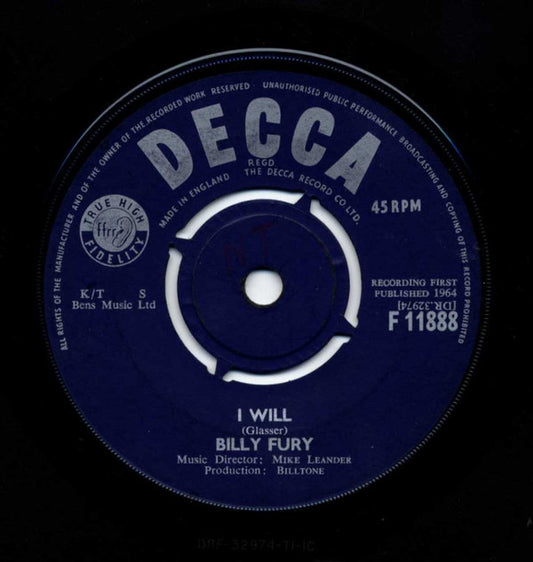 Billy Fury - Nothin' Shakin' (But The Leaves On The Trees) - Used Vi