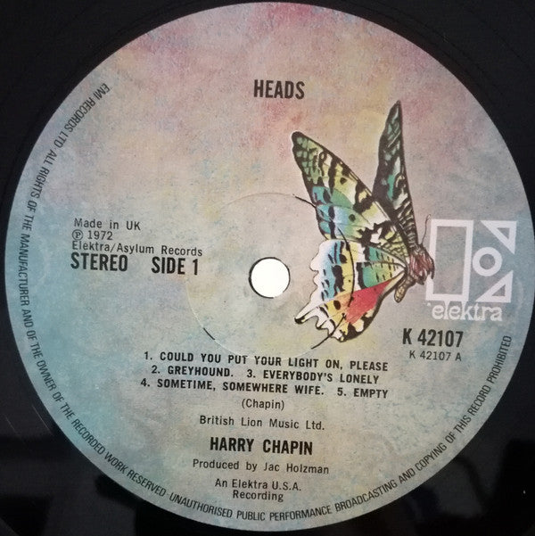 Harry Chapin - Heads & Tales - Used Vinyl Record