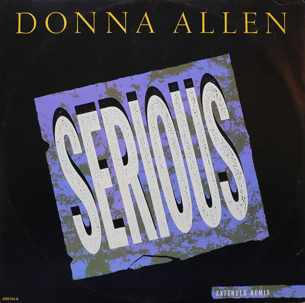 Donna Allen - Serious (Extended Remix) - Used Vinyl Record 12"