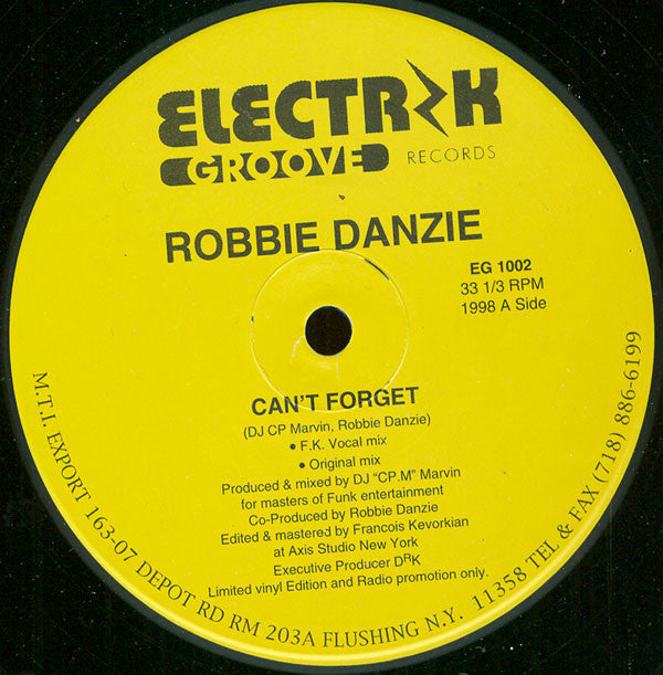 Robbie Danzie - Can't Forget / Don't Let Go - Used Vinyl Reco