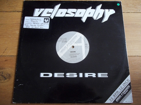 Velosophy - Desire - Used Vinyl Record 12"