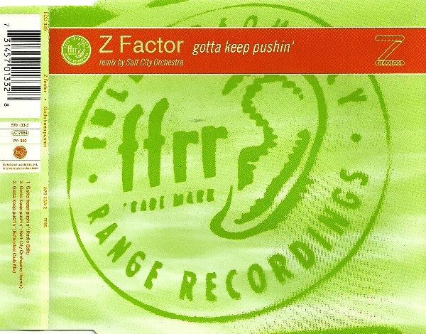 Z Factor - Gotta Keep Pushin' - Used CD
