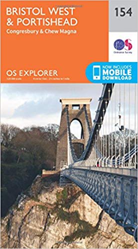 Ordnance Survey - Bristol West and Portishead : 154 - New Sheet map