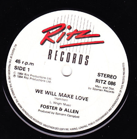 Foster & Allen - We Will Make Love - Used Vinyl Record 7"