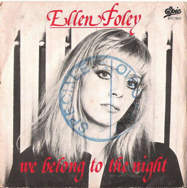 Ellen Foley - We Belong To The Night - Used Vinyl Record 7"