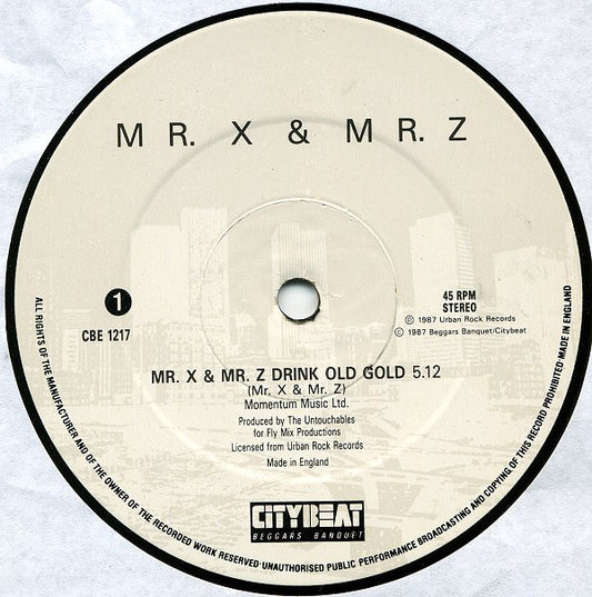 Mr. X & Mr. Z - Drink Old Gold - Used Vinyl Record 12"