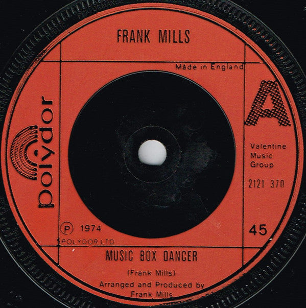Frank Mills - Music Box Dancer - Used Vinyl Record 7"