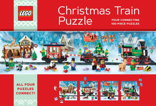 LEGO - Christmas Train Puzzle : Four Connecting 100-Piece Puzzles - Ne