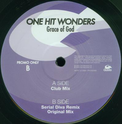 One Hit Wonders - Grace Of God - Used Vinyl Record 12"