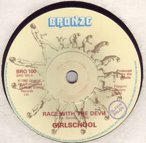 Girlschool - Race With The Devil - Used Vinyl Record 7"