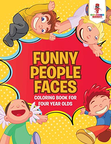 Coloring Bandit - Funny People Faces   Coloring Book for Four Year Old
