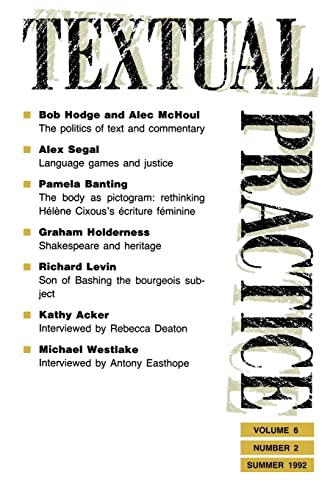 Hawkes - Textual Practice   Volume 6, Issue 2 - New paperback or softb
