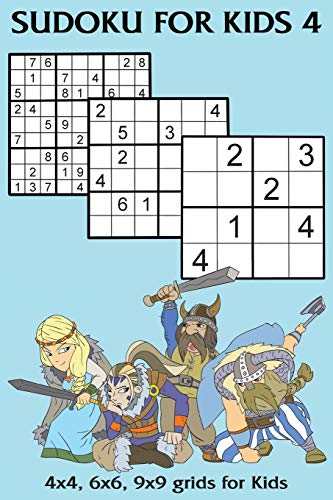 NUTMAN - SUDOKU FOR KIDS 4: 4x4, 6x6, 9x9 grids for Kids - New paperba