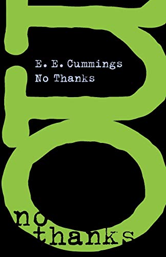 Cummings - No Thanks - New paperback or softback