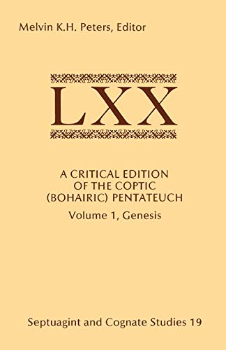 Peters - A Critical Edition of the Coptic (Bohairic) Pentateuch  Volum