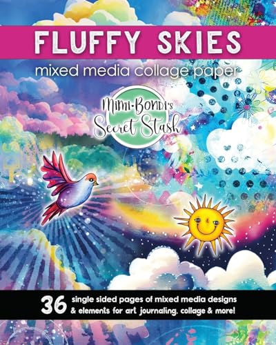 Bondi - Fluffy Skies Secret Stash: Happy fluffy collage paper for art