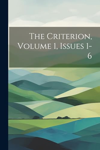 Anonymous - Criterion, Volume 1, Issues 1-6 - New paperback or softbac