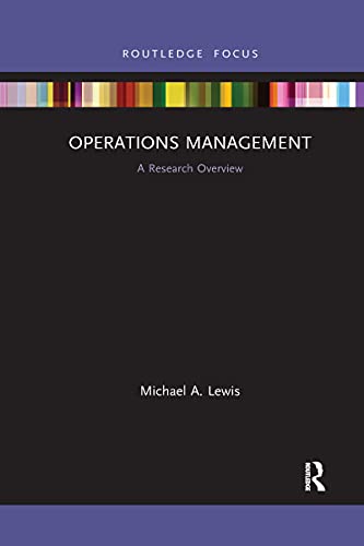 Lewis - Operations Management  A Research Overview - New paperback or