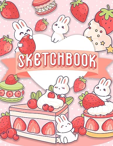 Powers - Sketchbook  120 Blank Pages w/ mini Kawaii character (Sketchb