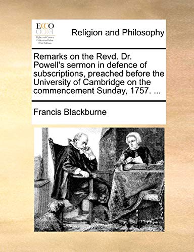 Blackburn - Remarks on the Revd. Dr. Powell's sermon in defence of sub