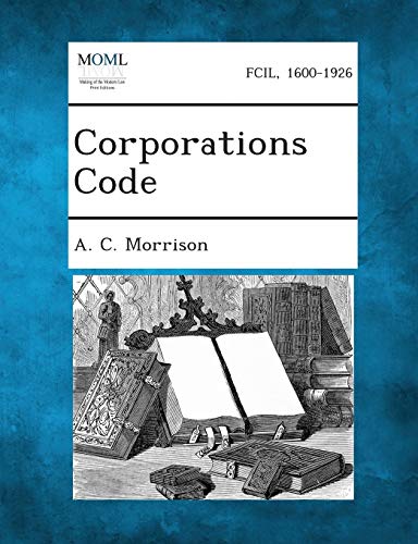 Morrison - Corporations Code - New paperback or softback