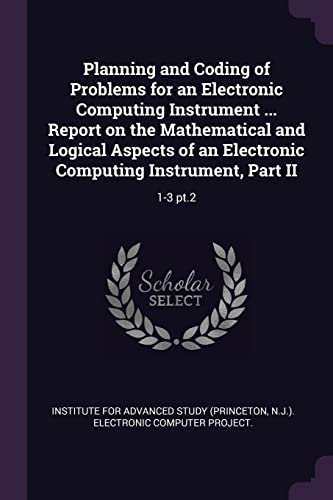 Institute for Advanc - Planning and Coding of Problems for an Electron