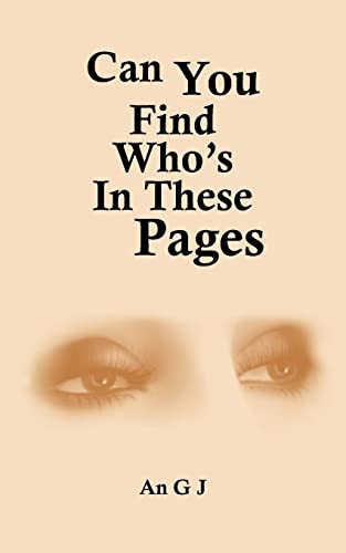 An G J - Can You Find Who's In These Pages - New paperback or softback