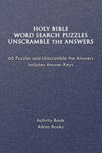 Books - Holy Bible Word Search Puzzles Unscramble the Answers - New pa