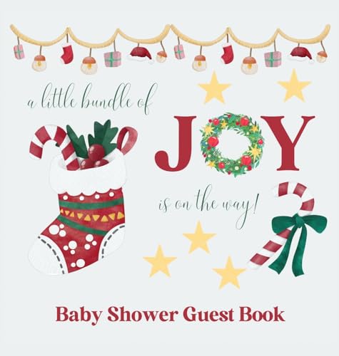 Bell - Christmas Baby Shower Guest Book (hardback) - New hardback or c