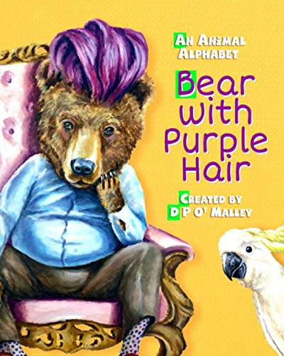 Malley - Bear with purple Hair  Animal Alphabet Children's Picture boo