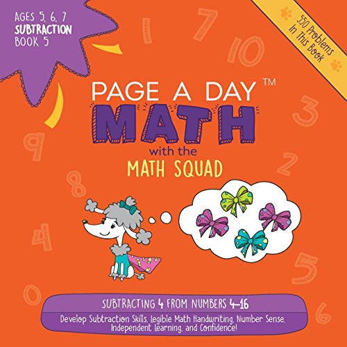 Auerbac - Page A Day Math: Subtraction Book 5: Subtracting 4 from the