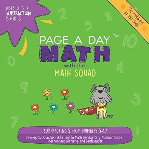 Auerbac - Page A Day Math Subtraction Book 6: Subtracting 5 from the N