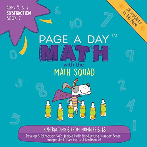Auerbac - Page A Day Math Subtraction Book 7 : Subtracting 6 from the