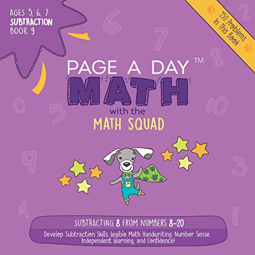Auerbac - Page A Day Math Subtraction Book 9: Subtracting 8 from the N
