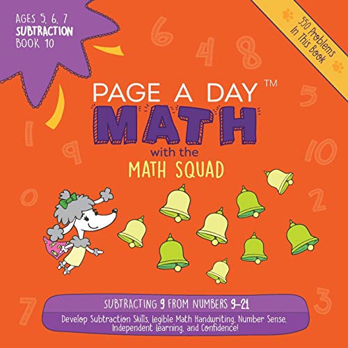 Auerbac - Page A Day Math Subtraction Book 10: Subtracting 9 from the