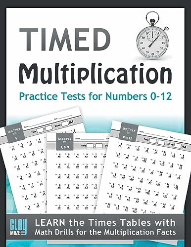Otillio - Timed Multiplication Practice Tests for Numbers 0-12 - New p