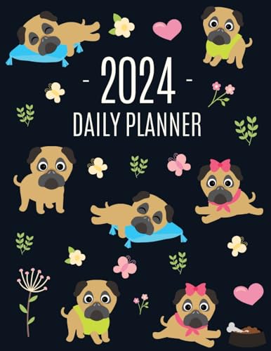 Press - Pug Planner 2024: Funny Tiny Dog Monthly Agenda | January-Dece