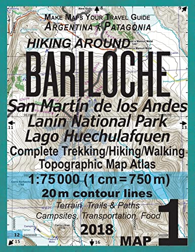 Mazitto - Hiking Around Bariloche Map 1 San Martin de los Andes, Lanin