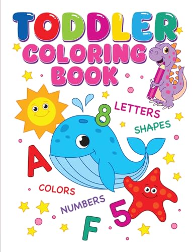 Fairyland Books - Toddler Coloring Book: Alphabet, Numbers, Shapes, Co
