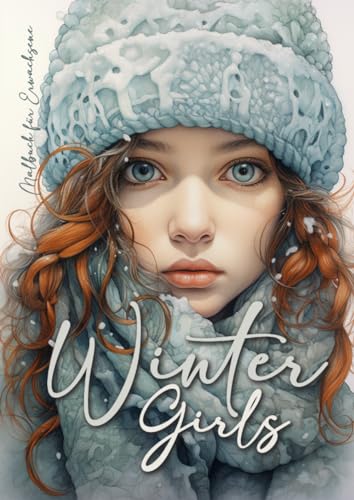 Publishing - Winter Girls Coloring Book for Adults : Grayscale Winter