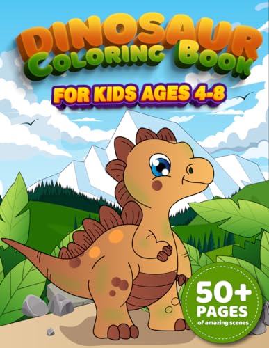Wood - Dinosaur Coloring Book for Kids Ages 4-8 : 50+Pages of Amazing