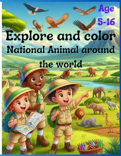 Das - Explore and color  National Animal around the world - New paperb