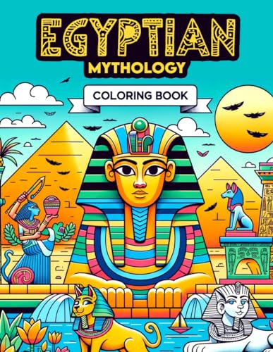 Cross Art - Egyptian mythology Coloring Book: Explore the Mythical Rea