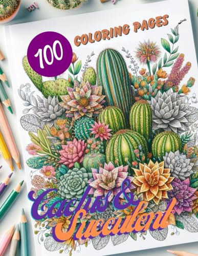 Publishing - 100 Coloring Pages : Cactus & Succulent - New paperback o