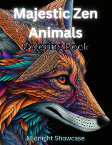 Showcas - Majestic Zen Animal Coloring Book - New paperback or softbac