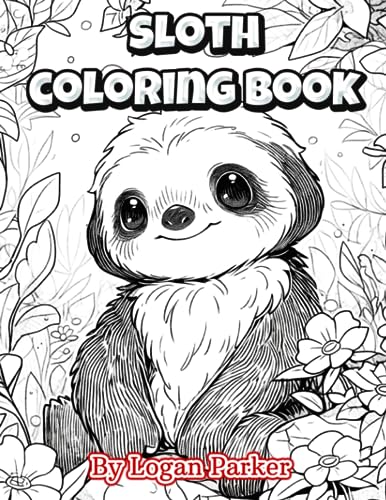 Parker - Kawaii Anime Sloth Coloring Book   Anime style kawaii adorabl