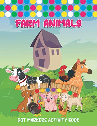 Press - Farm Animals Dot Markers Activity Book  Art Paint Daubers Kids