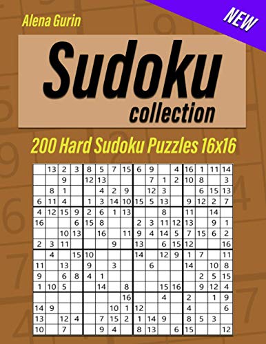 Gurin - Sudoku Collection  200 Hard Sudoku Puzzles 16x16 - New paperba