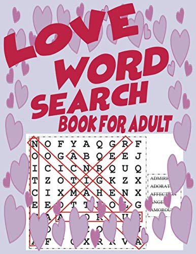 Benkacimi - LOVE word search book for adult  82 puzzles and hundreds o